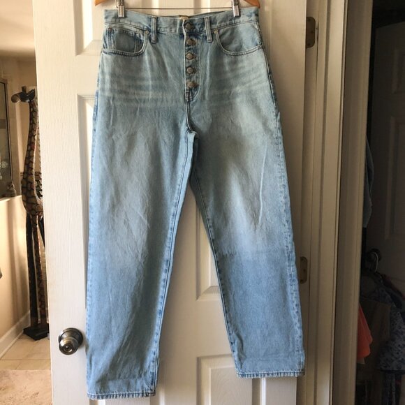 NWOT: Madewell Baggy Straight Jeans in Paxton Wash: Button-Front Size 30 x 31.5 - Picture 5 of 11